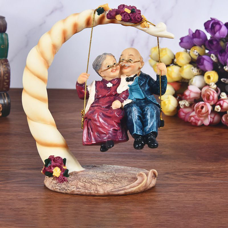 Resin Art Decoration Items - Китайские статуэтки пожилых пар из смолы,