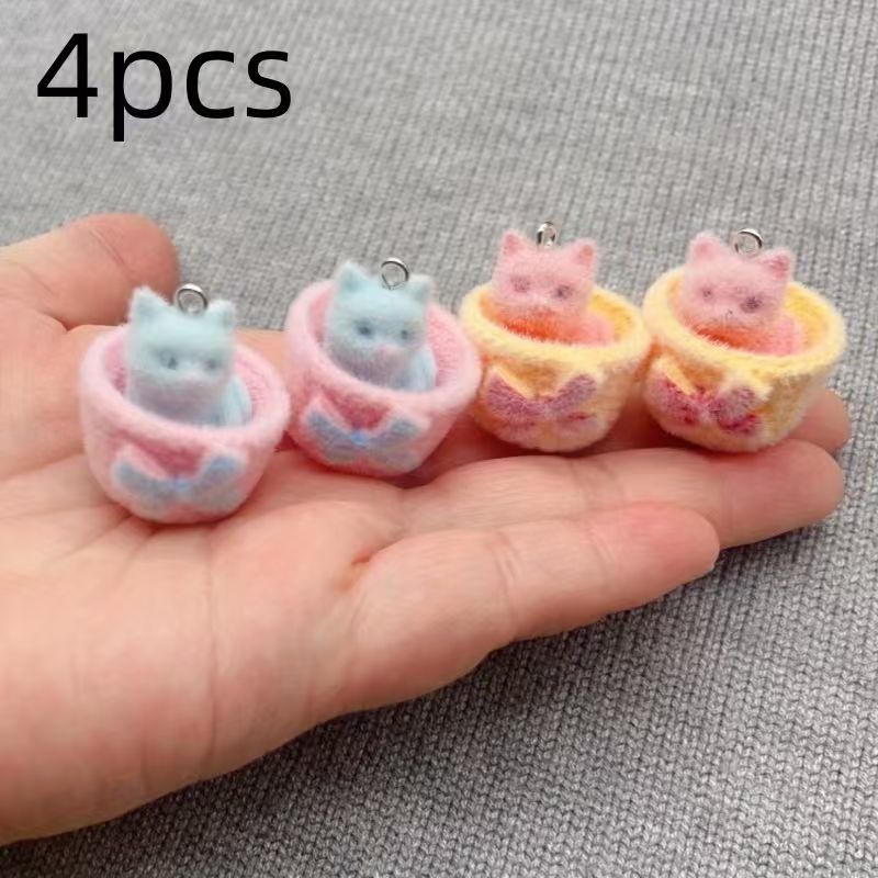 4 шт. 3D-подвески в виде кошек – обзор и цена Resin Art Earrings