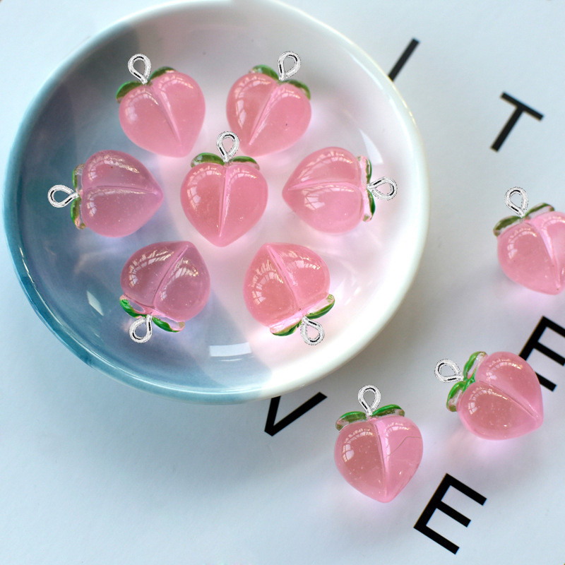 10 шт. Новые прозрачные персик – обзор и цена Resin Art Earrings