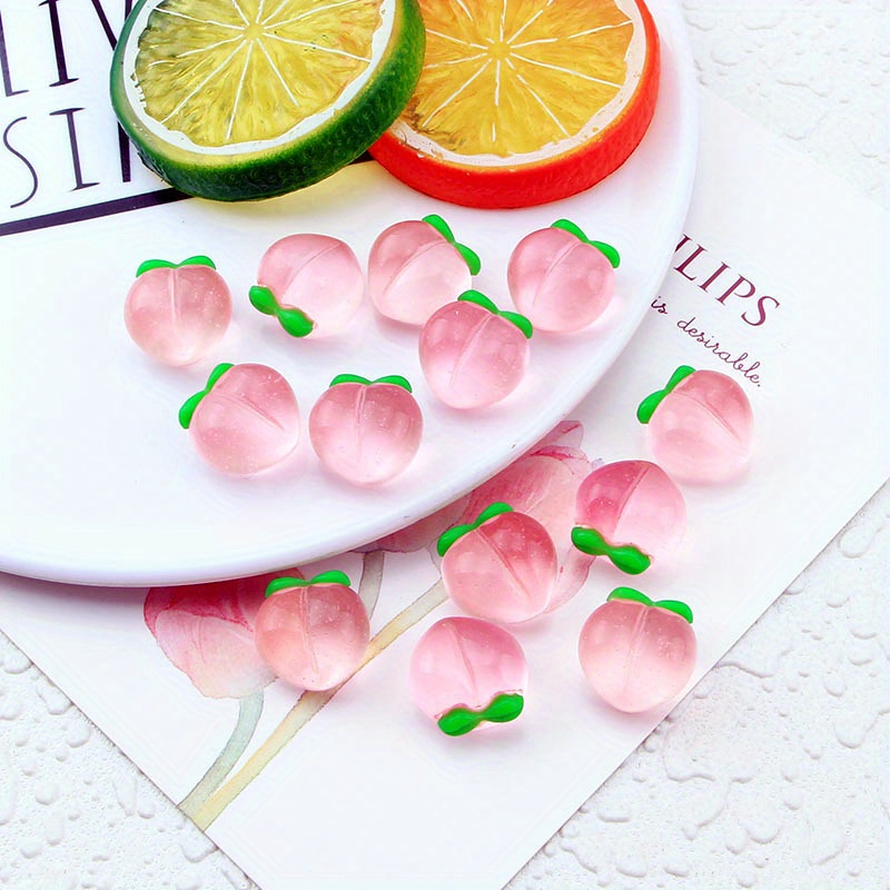 10 шт. Новые прозрачные персик – обзор и цена Resin Art Earrings