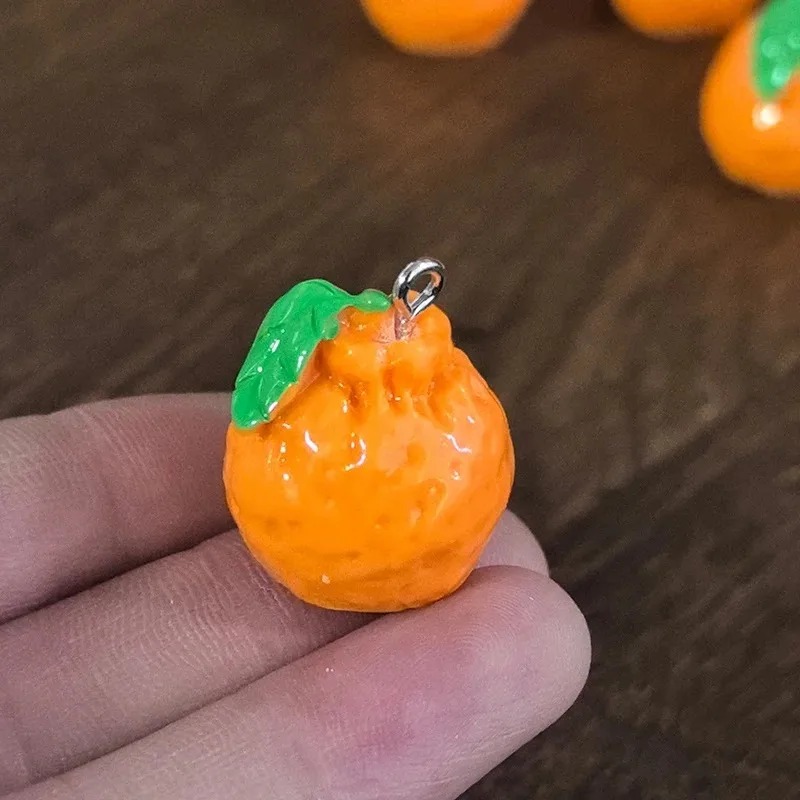 10 шт. 3D-имитация мандарина и – обзор и цена Resin Art Earrings